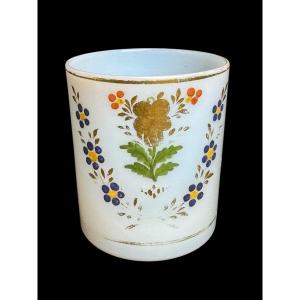 Jean-baptiste Desvignes, Opaline Goblet With Flower Decor 