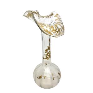 Baccarat - Gold Floral Vase 