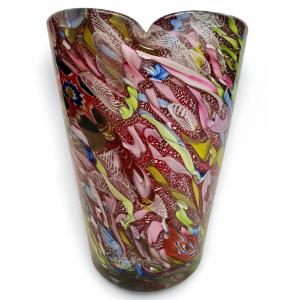 Tutti-frutti Murano Glass Vase