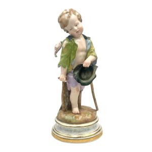 Meissen Porcelain Figure Of Cupid As A Beggar 