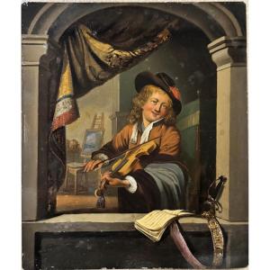 École européenne du XIXème - Jouer de violon