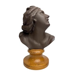 Meissen, Bust Of Proserpina By Benjamin Thomae In Brown Sandstone
