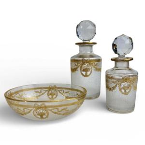 Saint Louis - Empire Period Crystal Toilet Set
