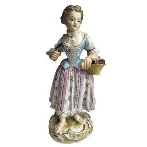 Meissen - Porcelain Figurine Depicting A Young Gardener