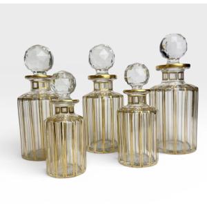 Baccarat - Ensemble de flacons à parfum modèle Cannelures 