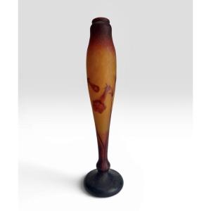 Daum Nancy - Vase Fleurs de Tabac