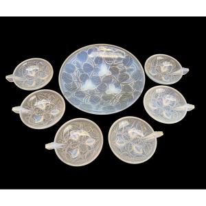 Opalescent Glass Dessert Set - André Delatte For Arvers