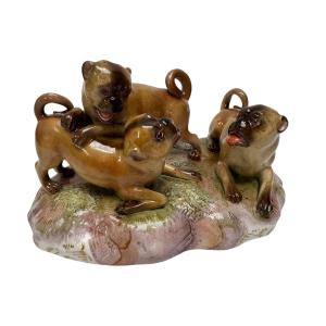 Meissen - groupe en porcelaine « Carlins »