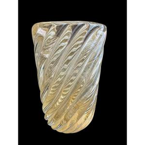 Archimede Seguso Murano vase torsadée