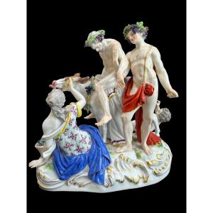 Meissen - Groupe Silène sur un âne