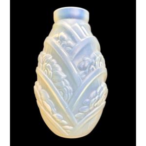 Muller Frères Lunéville - Vase opalescent « Arcs Fleuris »