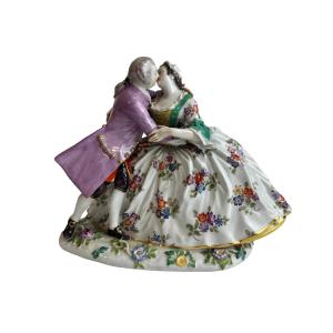 Meissen - Porcelain Figurine Set Of Lovers