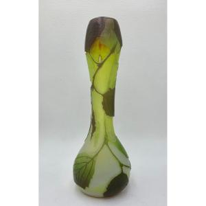 Legras, Vase Decorated With Vines
