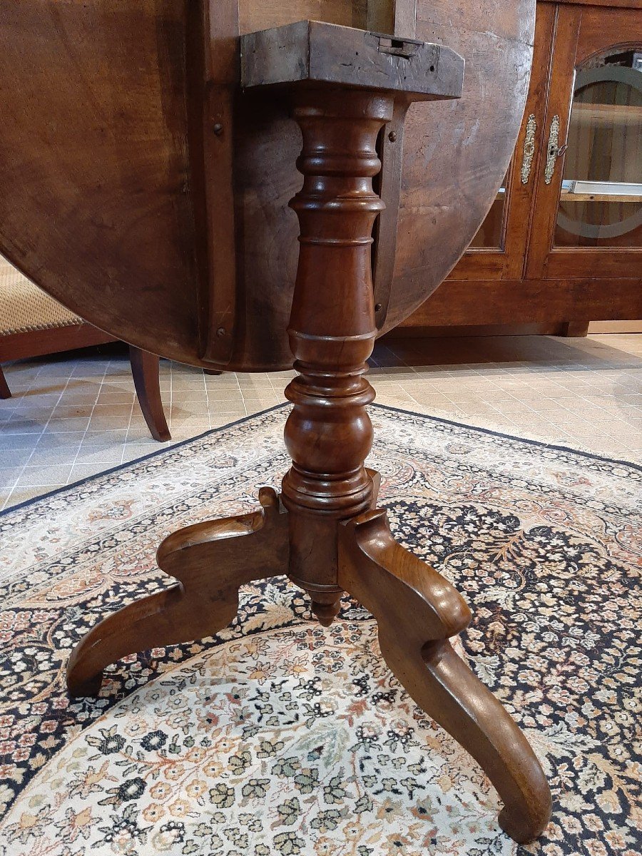  Louis Philippe Tripod Swivel Walnut Pedestal Table - Early XIXth Century-photo-3