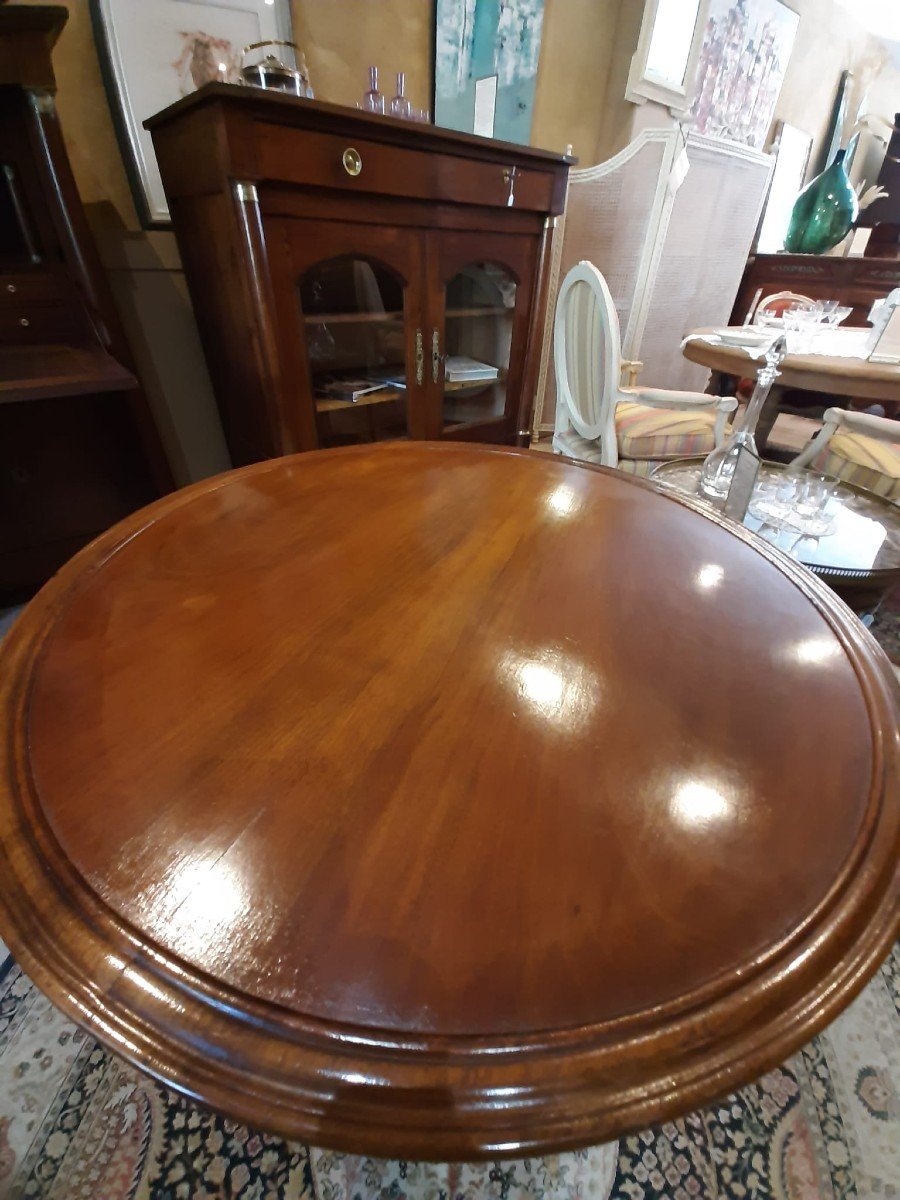  Louis Philippe Tripod Swivel Walnut Pedestal Table - Early XIXth Century-photo-1