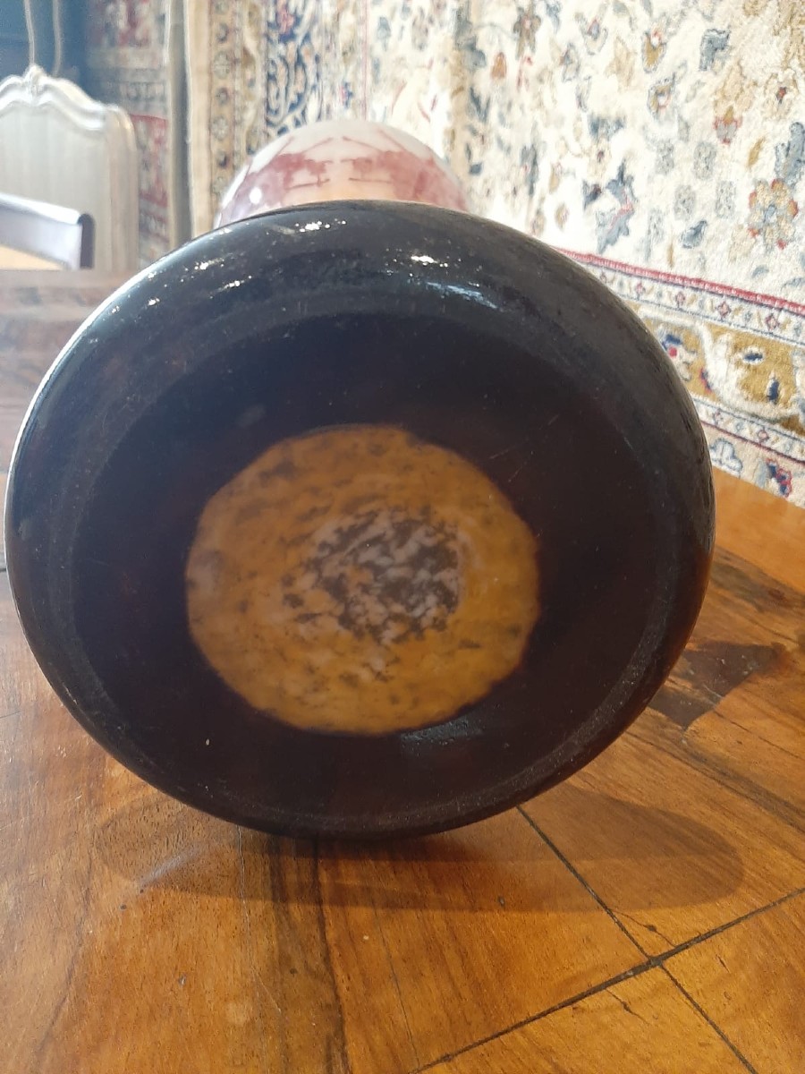 Vase Rhododendrons Le Verre Français Art Déco - C. Schneider 1927/1928-photo-2