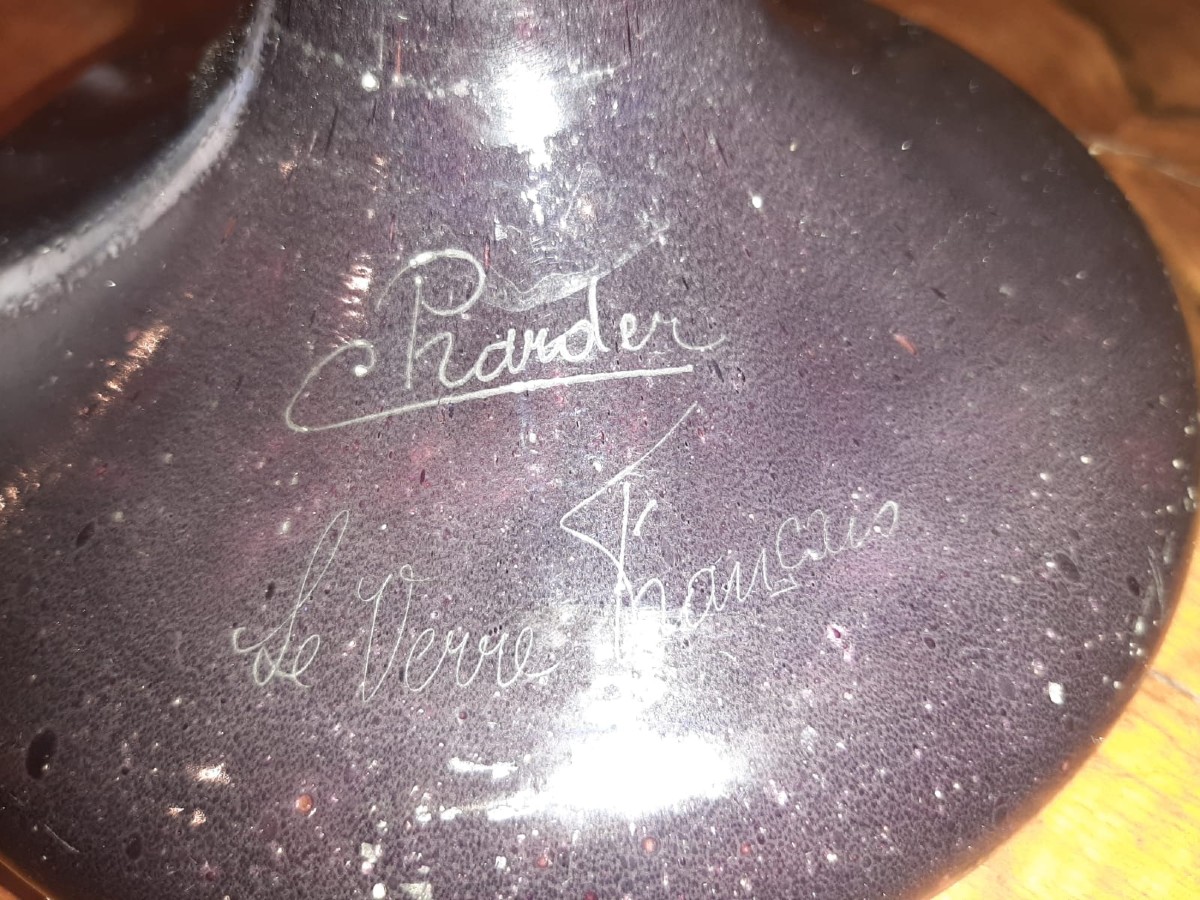 Vase Rhododendrons Le Verre Français Art Déco - C. Schneider 1927/1928-photo-3