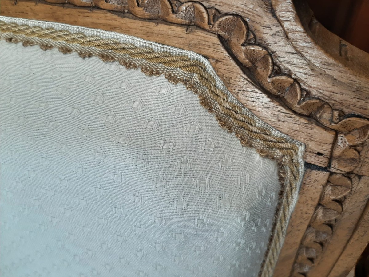 Pair Of Louis XVI Style Walnut Armchairs - Circa 1900-photo-4