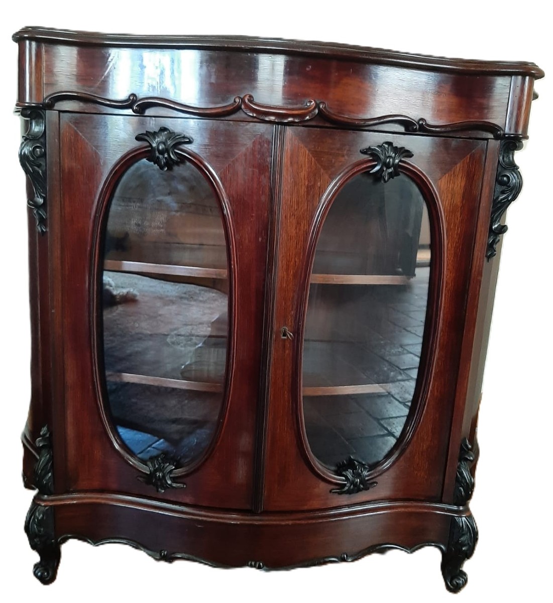 Vitrine Napoléon III En Acajou - Vers 1880