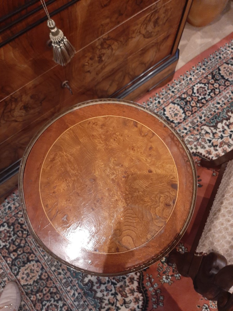 Table Chiffonnière de forme Tambour, Style Transition - Fin XIXe Début XXe-photo-3