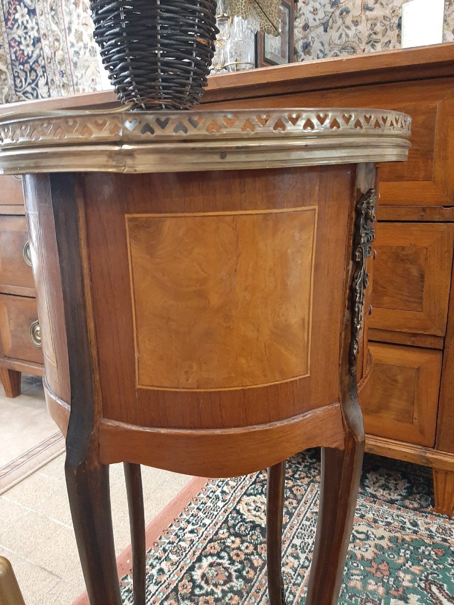 Table Chiffonnière de forme Tambour, Style Transition - Fin XIXe Début XXe-photo-1