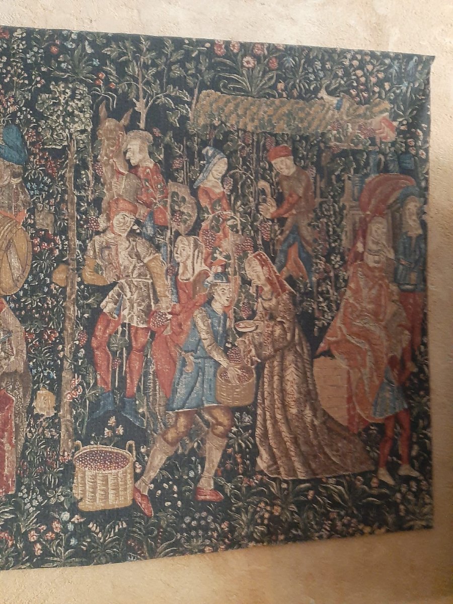 The Harvest Tapestry - Panels From La Reigny - 20th Century-photo-4