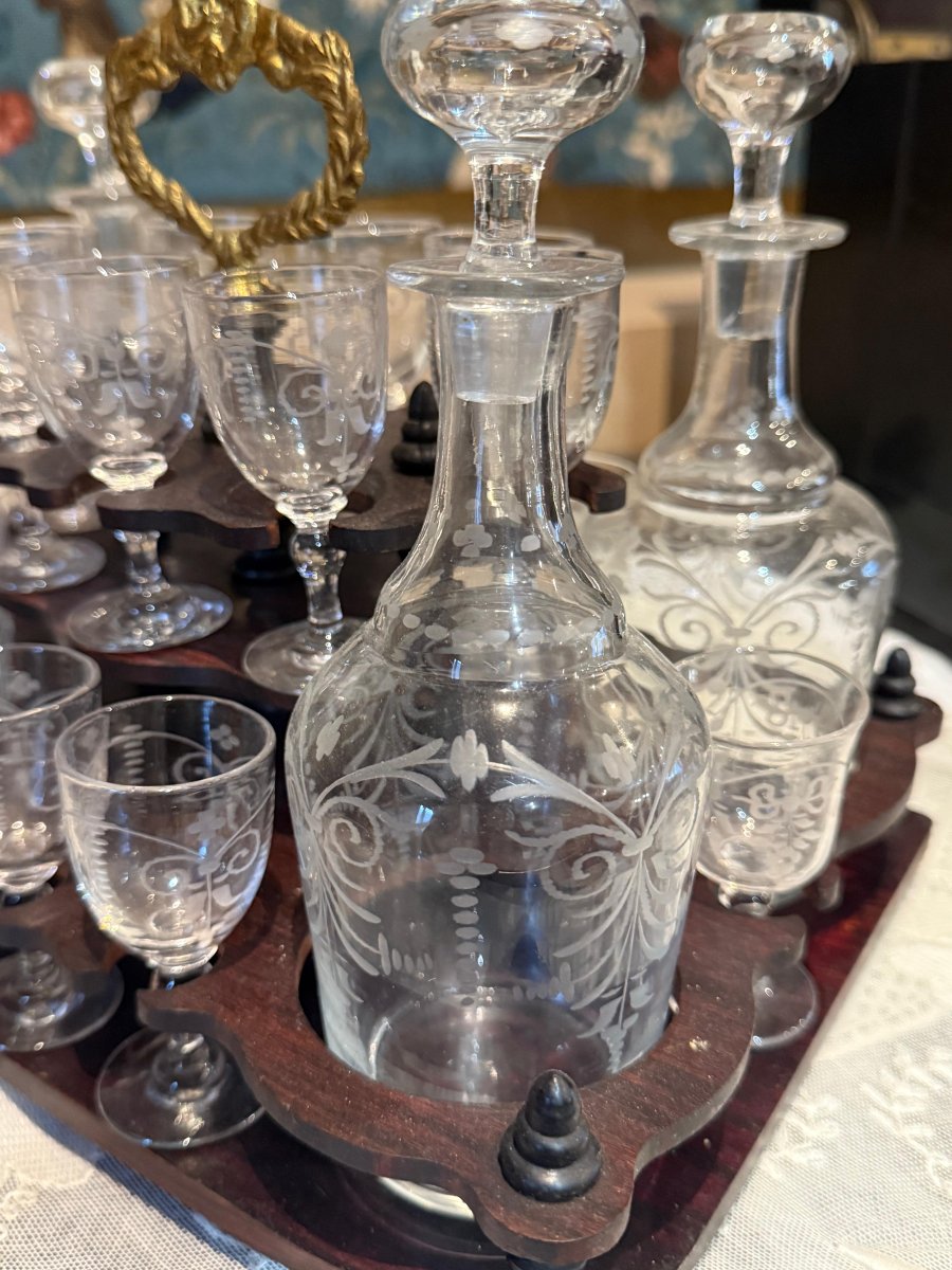 Cave à Liqueur  Napoléon III -  Boîte Marqueterie XIX Siècle-photo-7