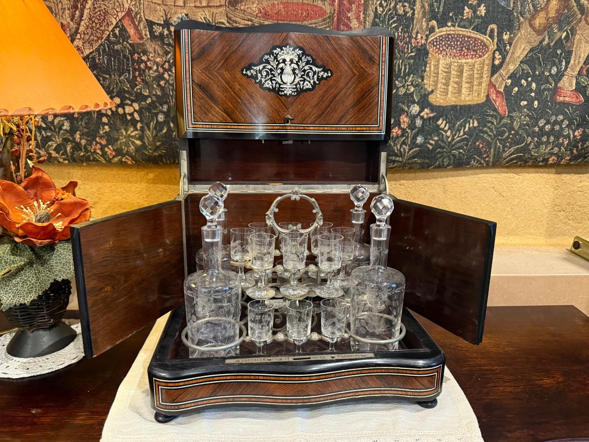 Cave à Liqueur  Boulle Napoléon III -  XIX Siècle-photo-4