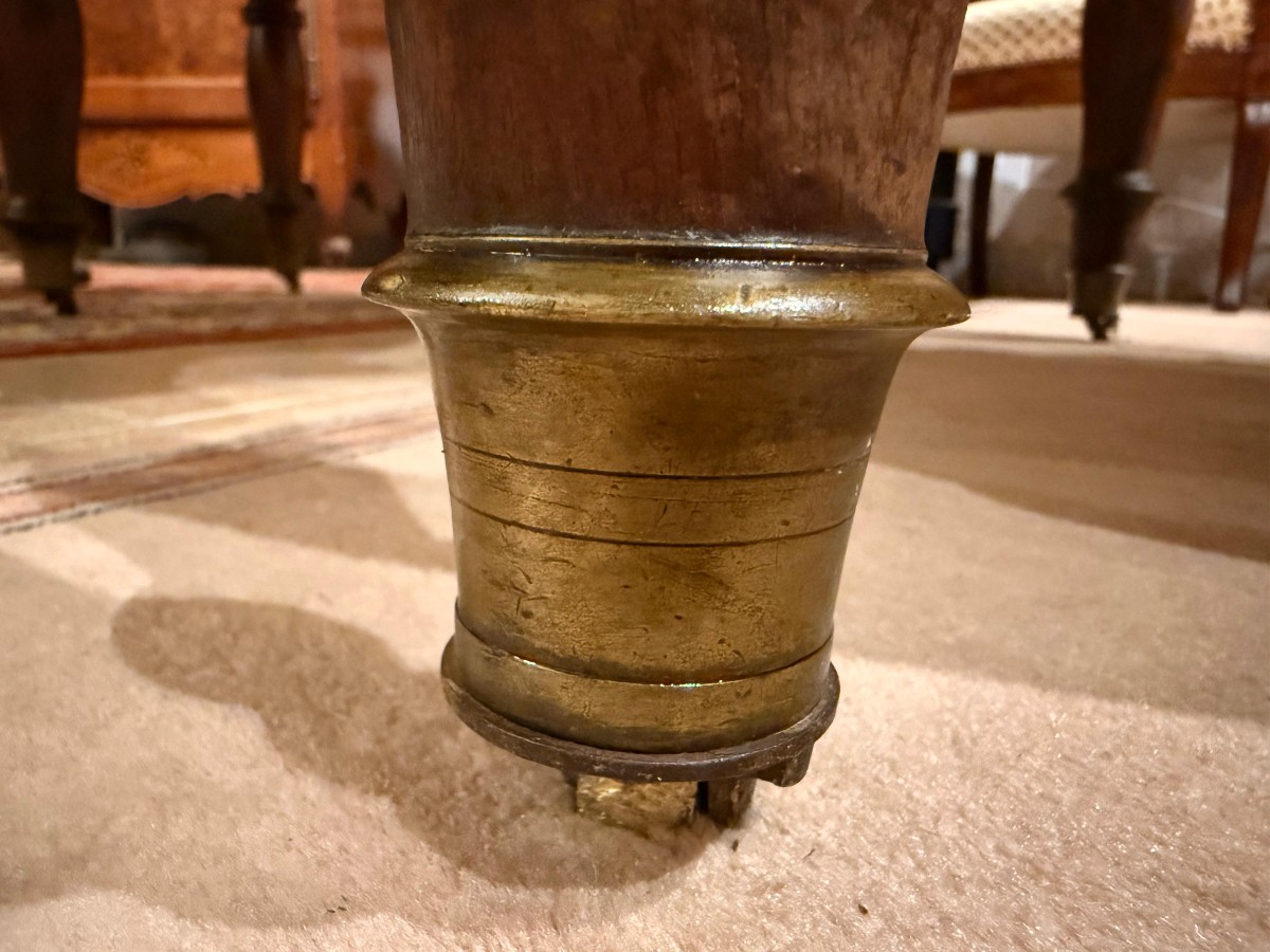 Grande Table Louis Philippe en Noyer Blond à Volets et Six Pieds - vers 1835-photo-3