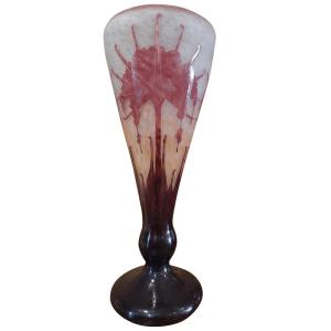Vase Rhododendrons Le Verre Français Art Déco - C. Schneider 1927/1928