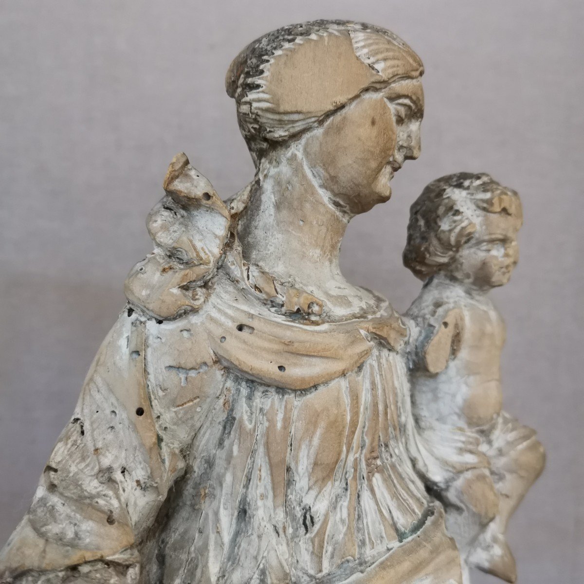 Vierge à l' Enfant 18ème S-photo-3