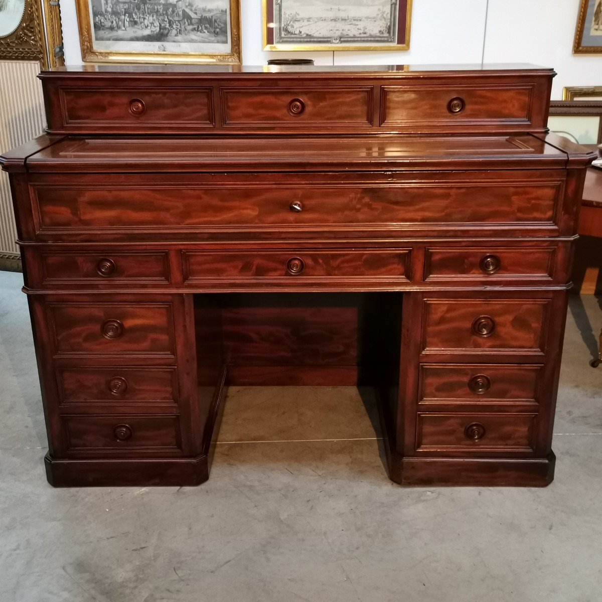 Louis Philippe Desk In Mahogany-photo-2