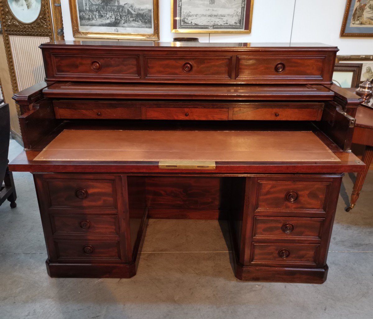 Louis Philippe Desk In Mahogany