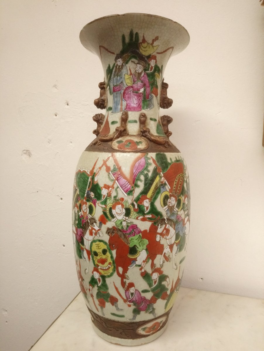 Céramique craquelée De Nankin. grand Vase de Chine-photo-2