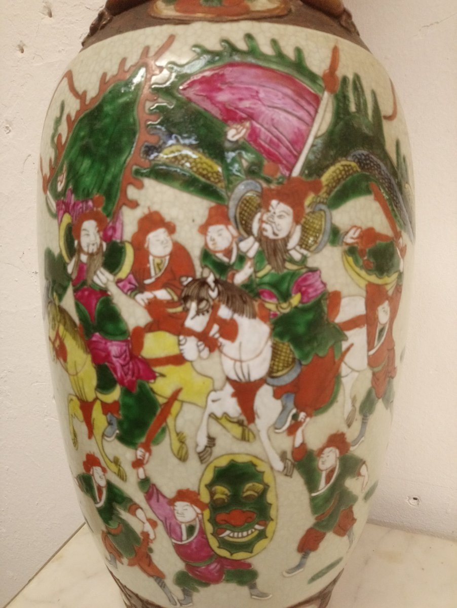 Céramique craquelée De Nankin. grand Vase de Chine-photo-1