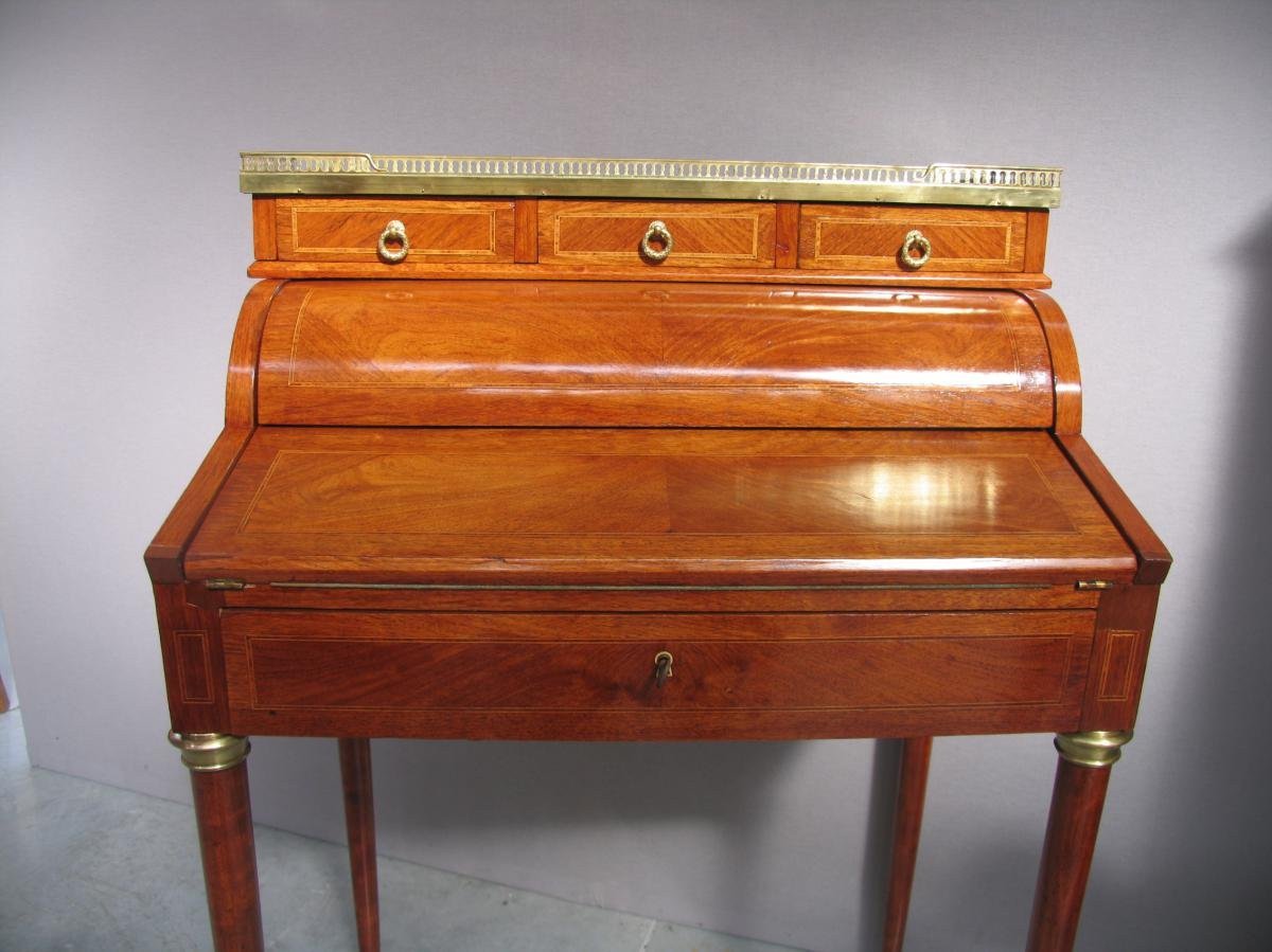 Louis XVI Style Cylinder Desk-photo-1