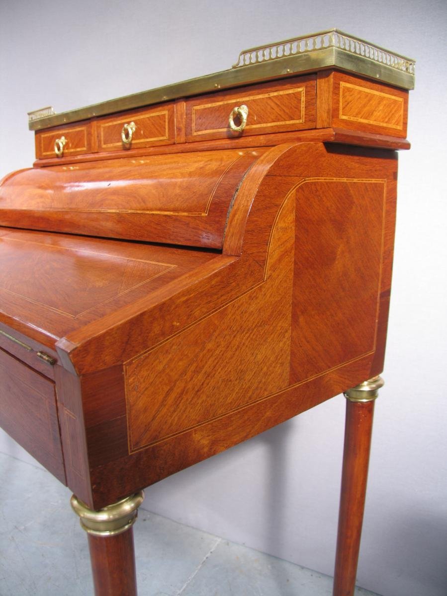 Louis XVI Style Cylinder Desk-photo-2