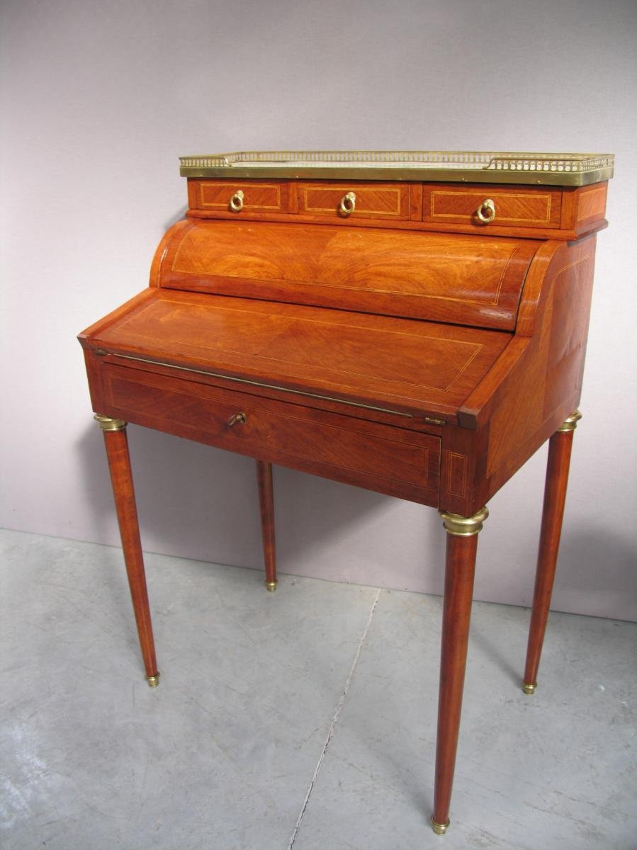Louis XVI Style Cylinder Desk-photo-3