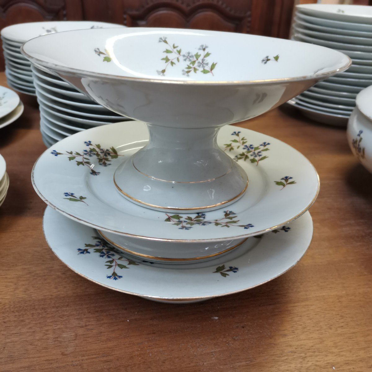 Porcelain Dinner Service 50 Pieces Decor Barbeaux-photo-1