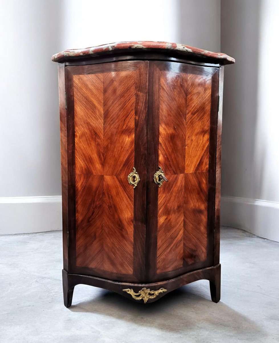 18th C Marquetry Corner.