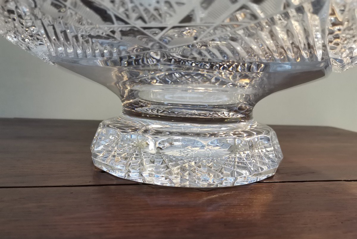 Large Crystal Cup From Val St Lambert -photo-2