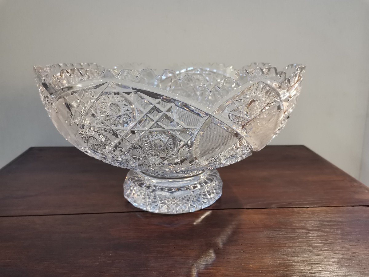 Large Crystal Cup From Val St Lambert -photo-3