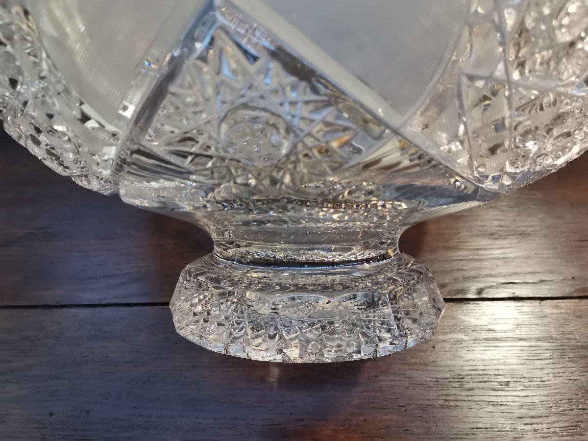 Large Crystal Cup From Val St Lambert -photo-3
