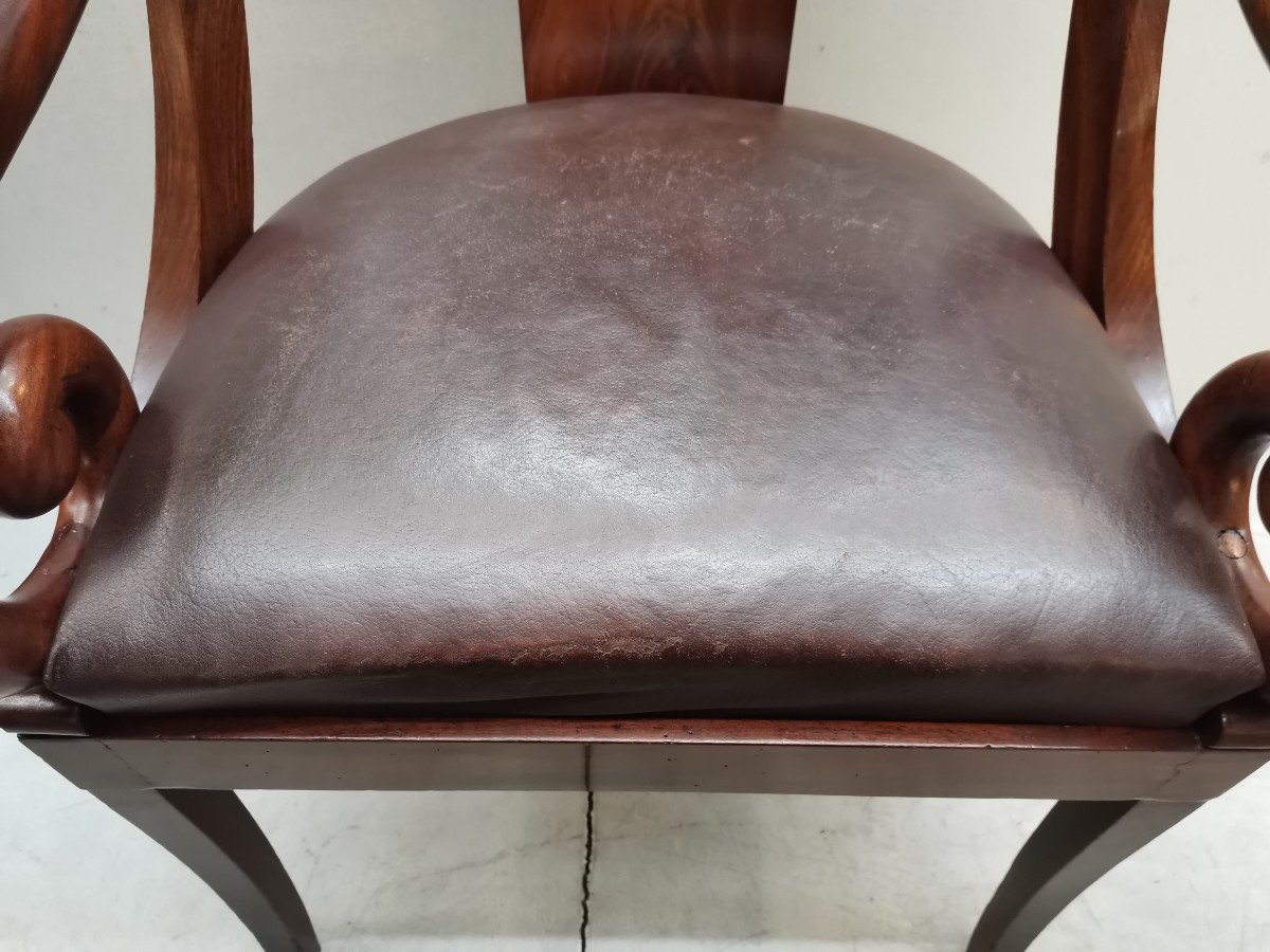 Restoration Mahogany Office Armchair -photo-3