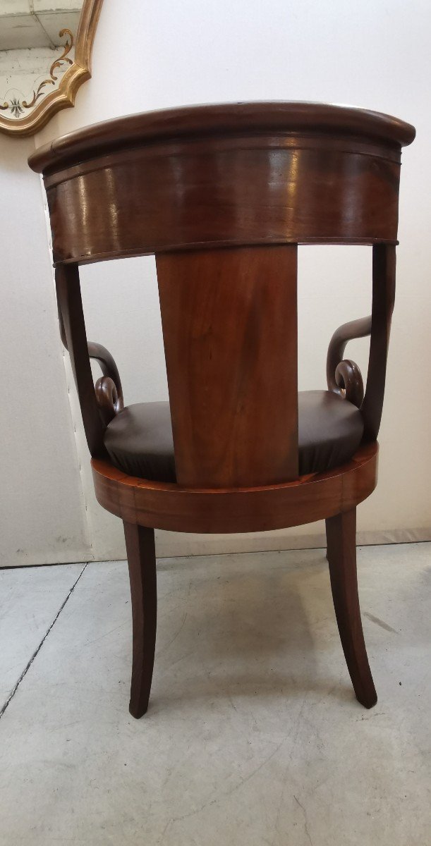 Restoration Mahogany Office Armchair -photo-4