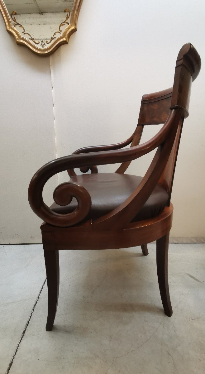 Restoration Mahogany Office Armchair -photo-2