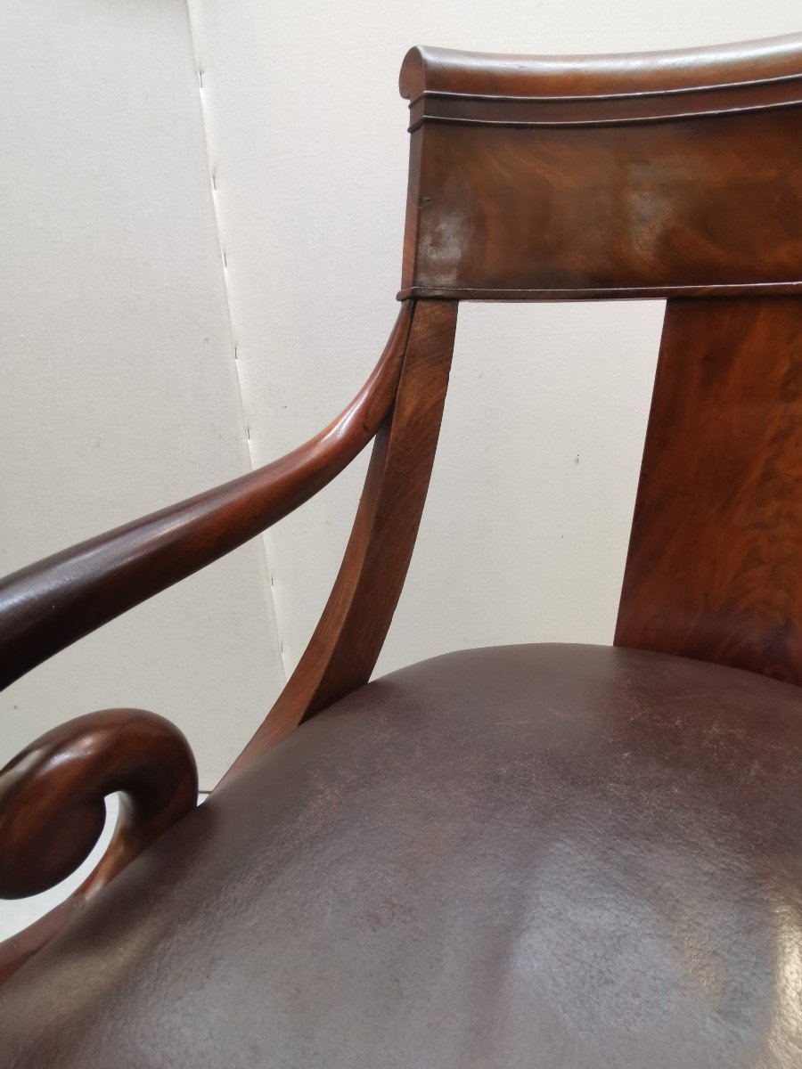 Restoration Mahogany Office Armchair -photo-3