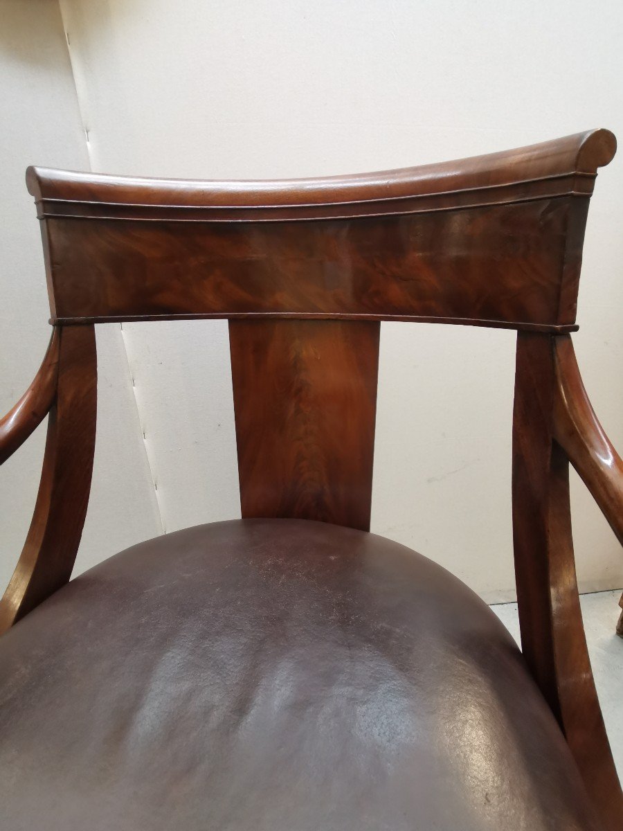 Restoration Mahogany Office Armchair -photo-4