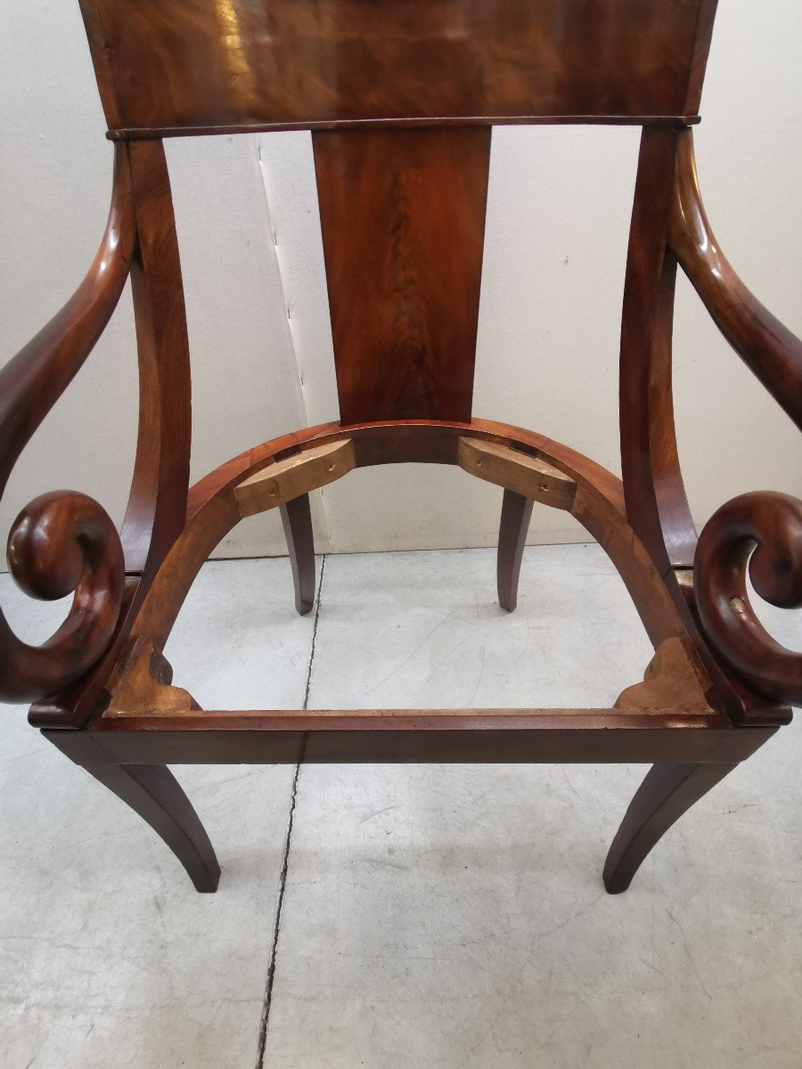Restoration Mahogany Office Armchair -photo-5