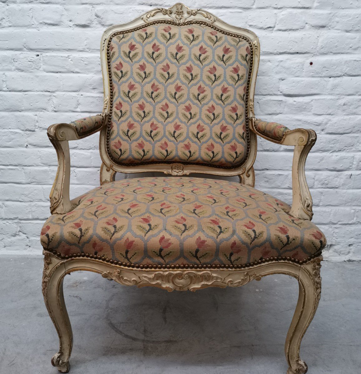 Pair Of Large Louis XV Armchairs-photo-6